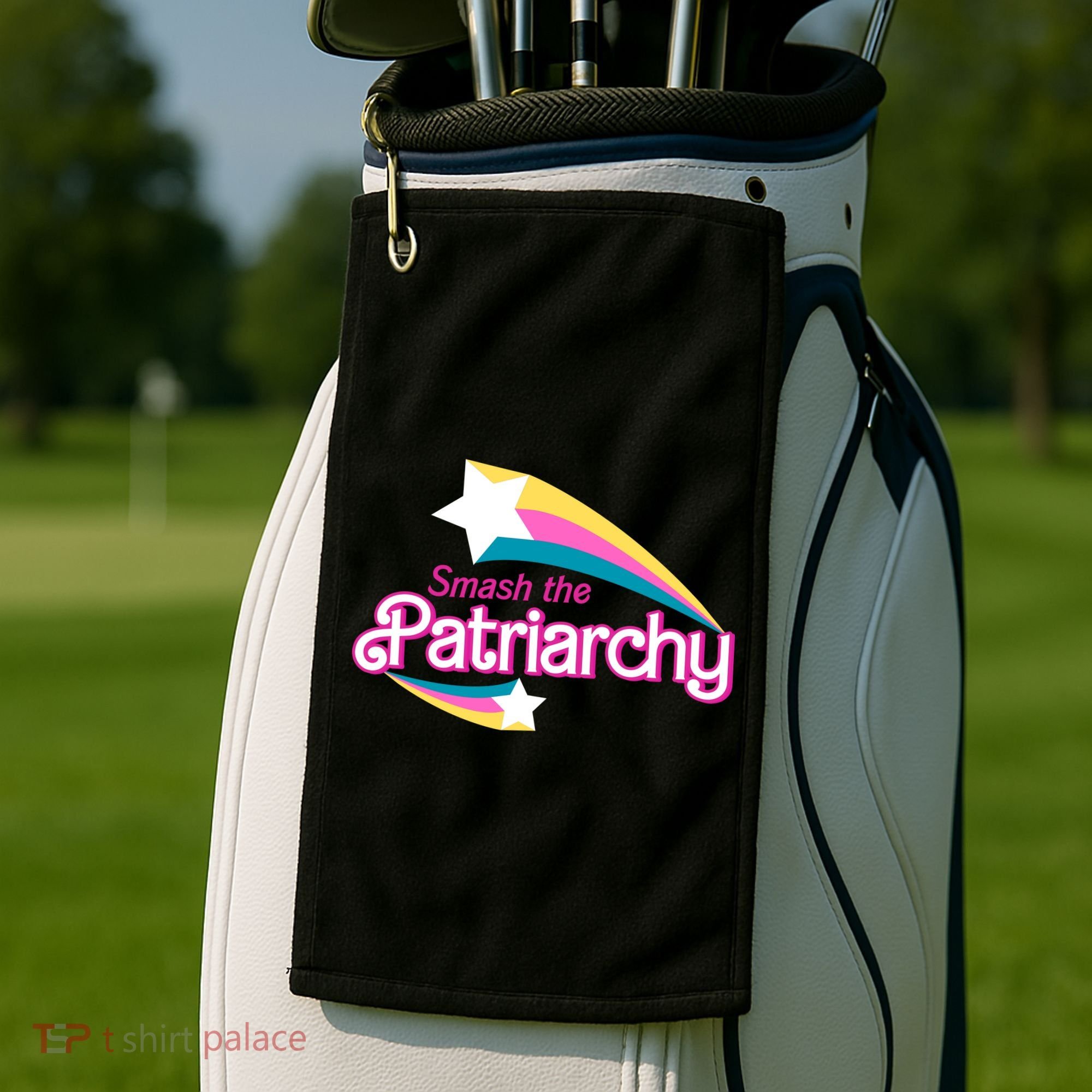 Smash The Patriarchy Feminism Golf Towel