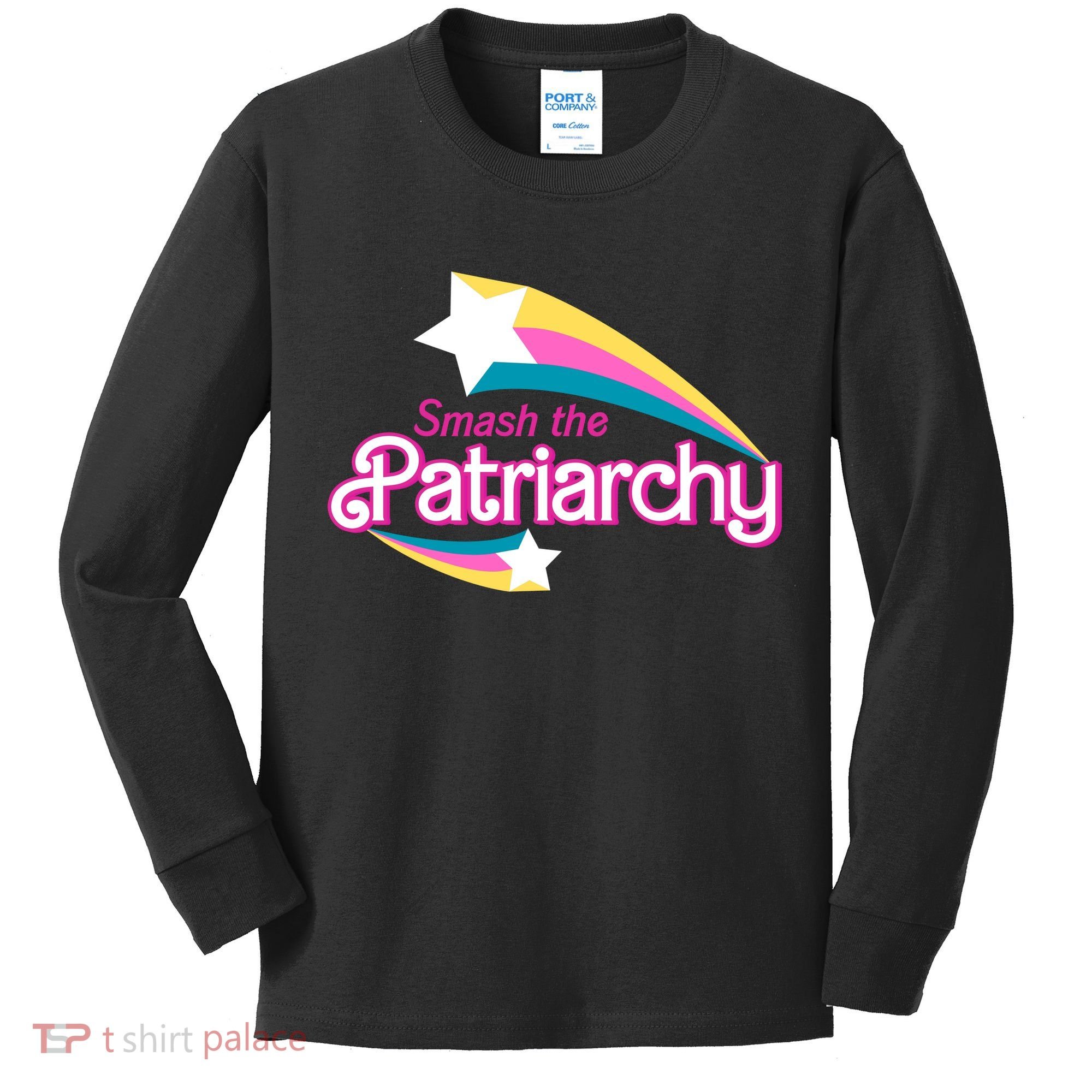 Smash The Patriarchy Feminism Kids Long Sleeve Shirt