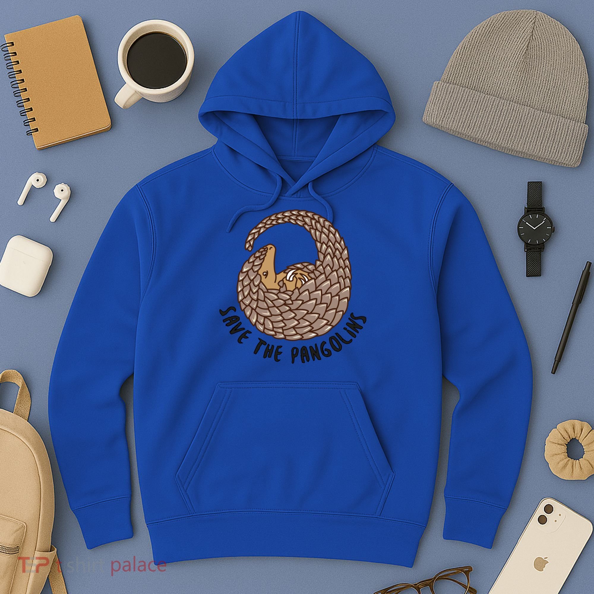 Save The Pangolins Gift Wildlife Conservation Gift Hoodie