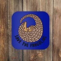 Save The Pangolins Gift Wildlife Conservation Gift Coaster thumb 0