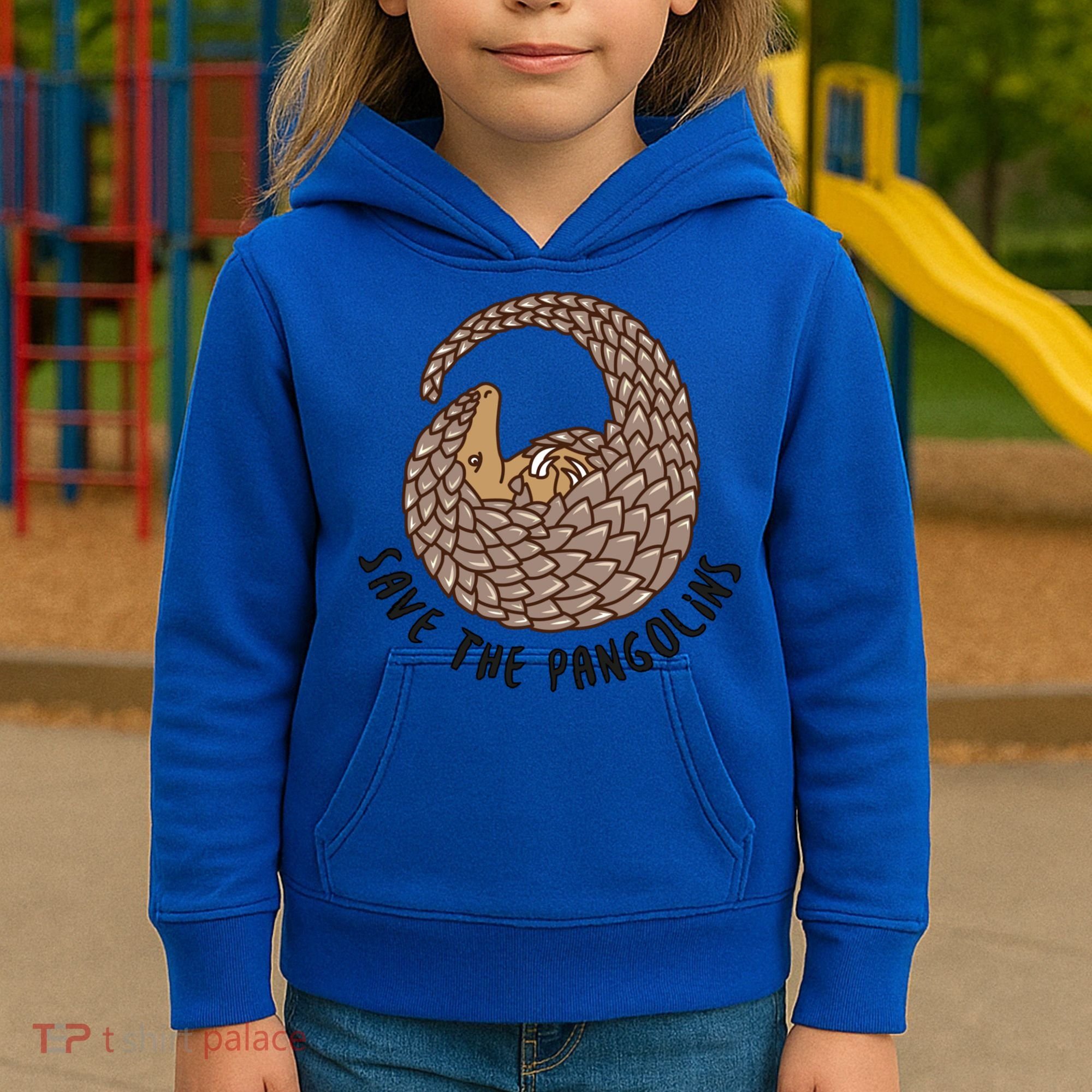 Save The Pangolins Gift Wildlife Conservation Gift Kids Hoodie