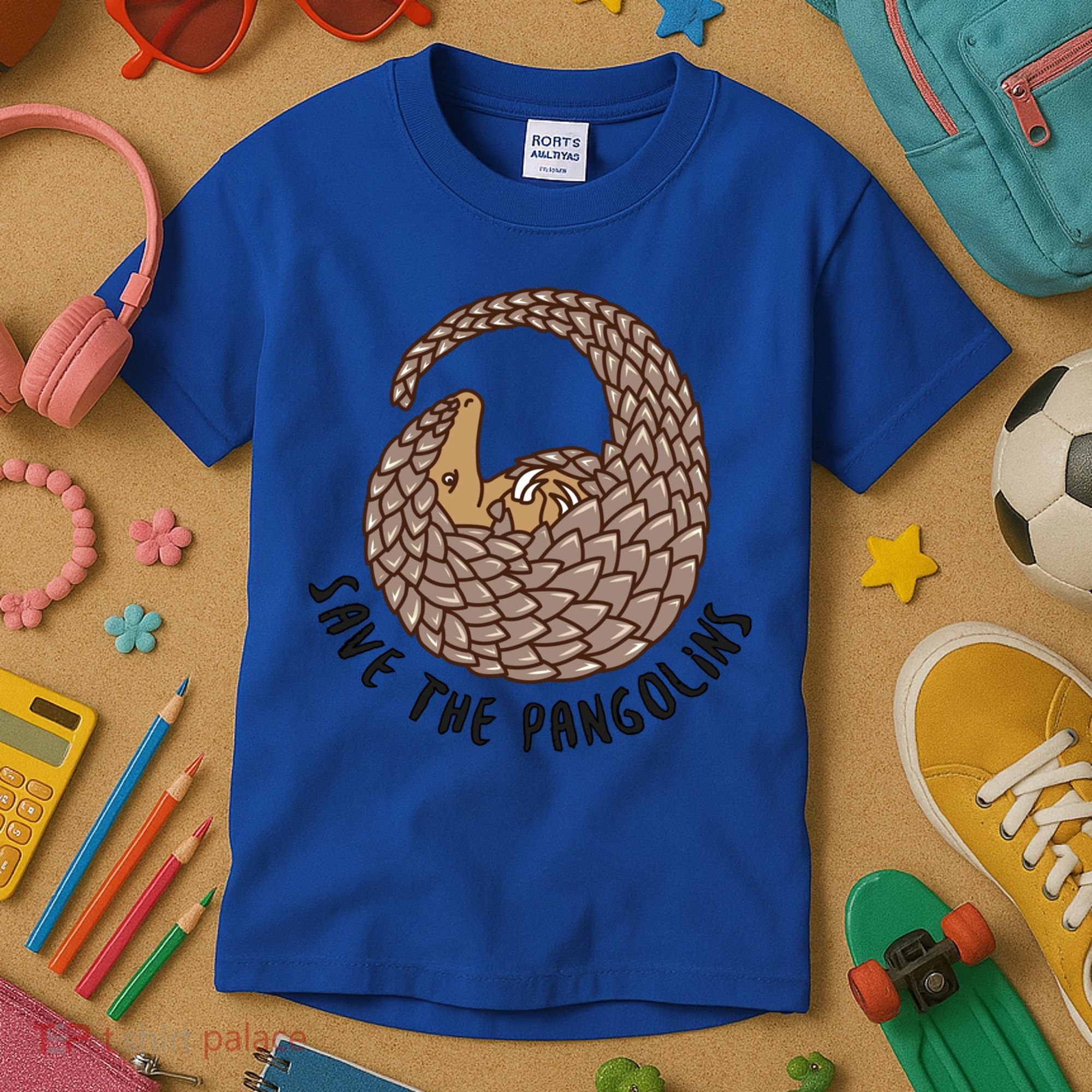 Save The Pangolins Gift Wildlife Conservation Gift Kids T-Shirt
