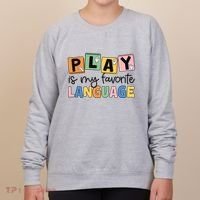 Speech Therapy Play Is My Favorite Language Slp Women's Sweatshirt thumb 0