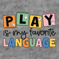 Speech Therapy Play Is My Favorite Language Slp Toddler Hoodie thumb 2
