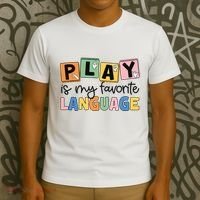 Speech Therapy Play Is My Favorite Language Slp T-Shirt thumb 3