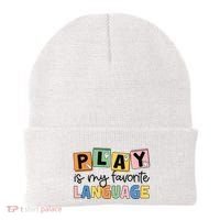 Speech Therapy Play Is My Favorite Language Slp Beanie thumb 0