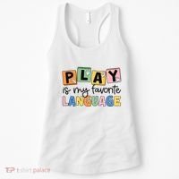 Speech Therapy Play Is My Favorite Language Slp Women's Tank Top thumb 0