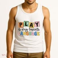 Speech Therapy Play Is My Favorite Language Slp Tank Top thumb 3