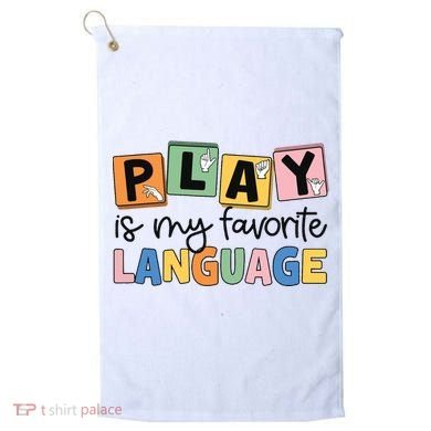 Speech Therapy Play Is My Favorite Language Slp Golf Towel