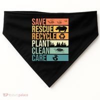 Save The Planet Climate Change Earth Day USA-Made Doggie Bandana thumb 0