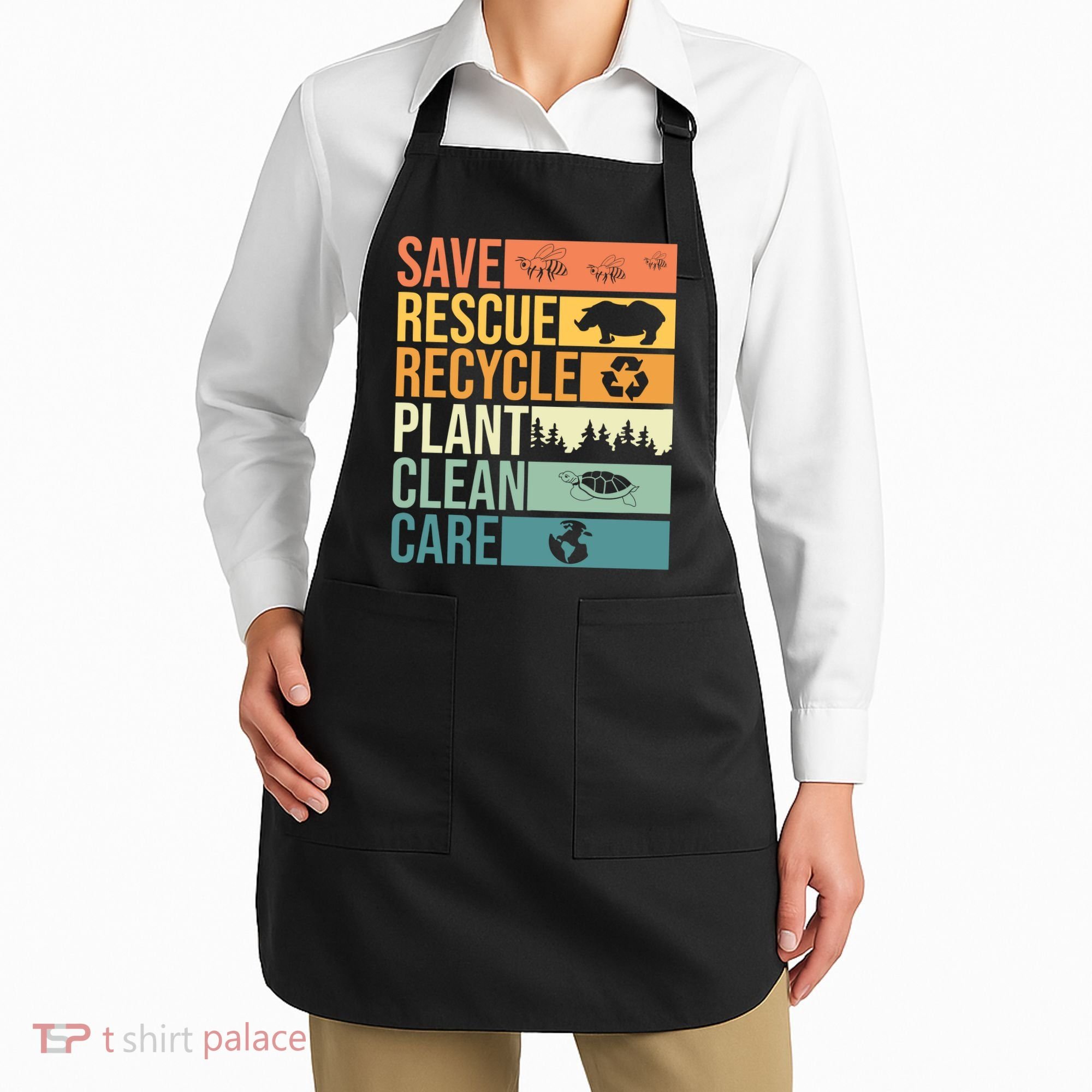 Save The Planet Climate Change Earth Day Apron