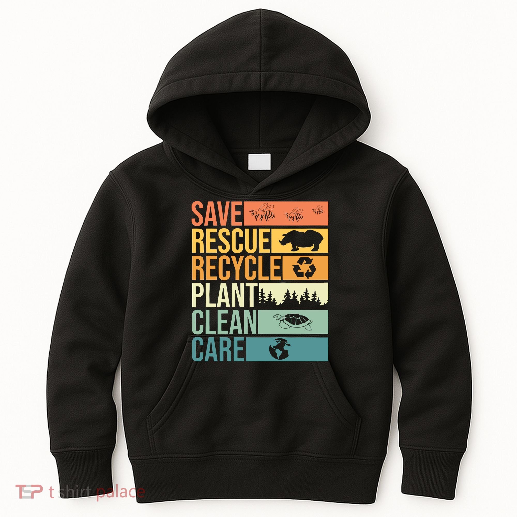 Save The Planet Climate Change Earth Day Kids Hoodie