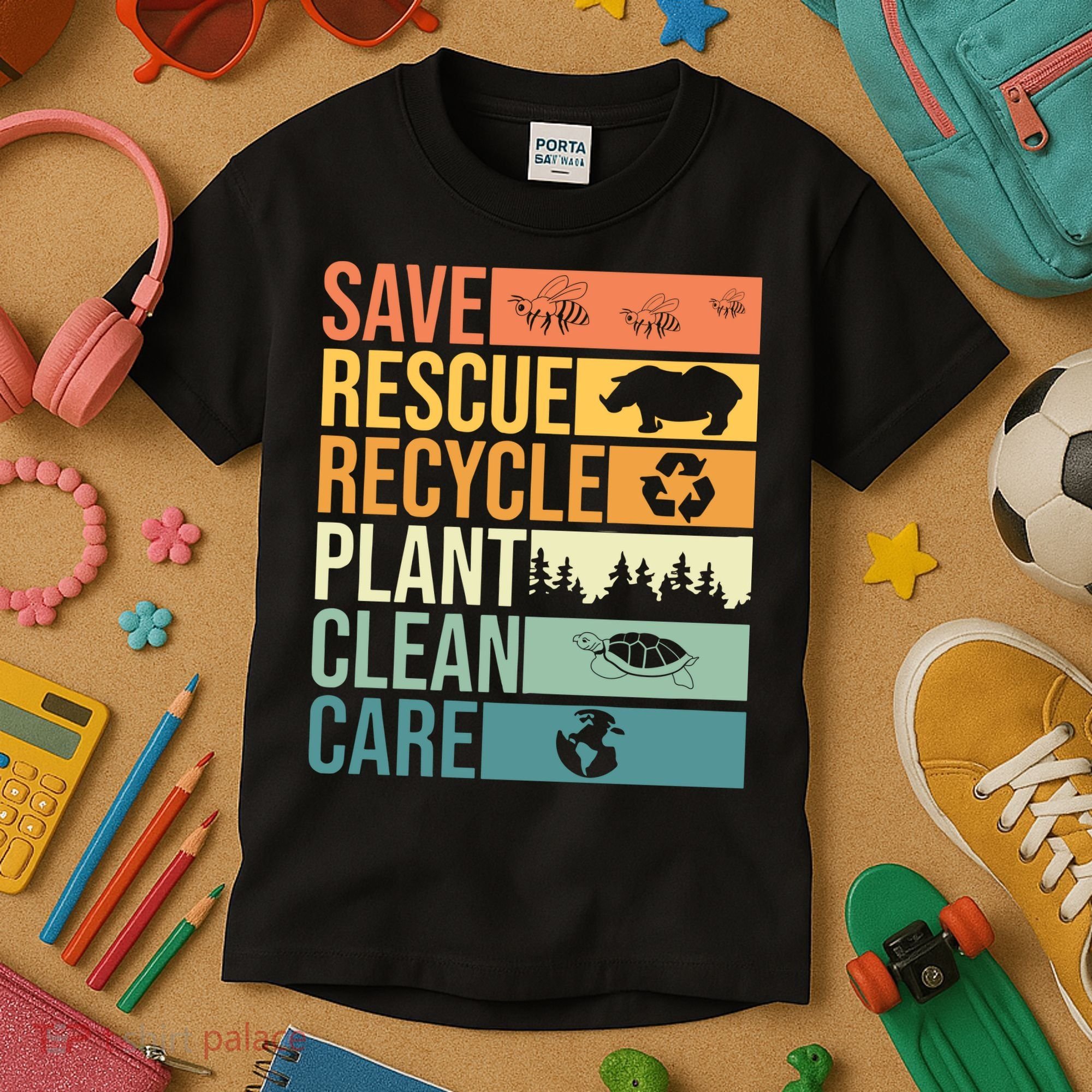 Save The Planet Climate Change Earth Day Kids T-Shirt