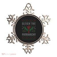 Sleigh the Patriarchy Feminist Ornament thumb 0