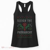 Sleigh the Patriarchy Feminist Women's Tank Top thumb 0