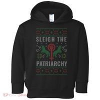 Sleigh the Patriarchy Feminist Toddler Hoodie thumb 0