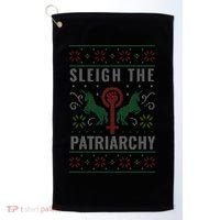 Sleigh the Patriarchy Feminist Golf Towel thumb 0