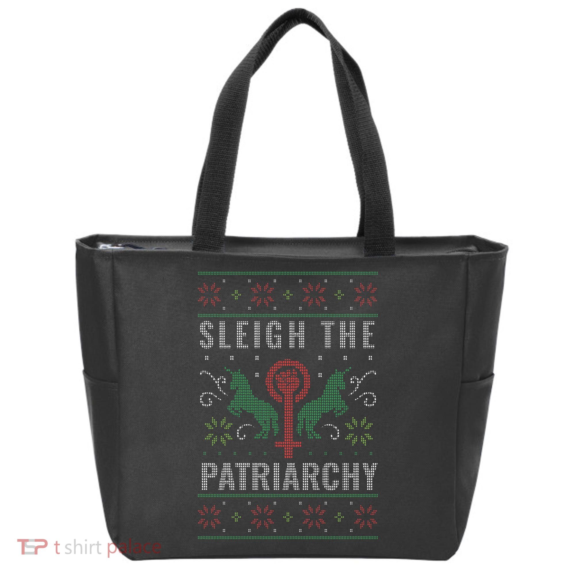 Sleigh the Patriarchy Feminist Tote Bag