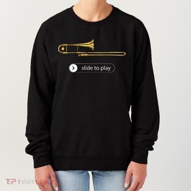 Slide To Play Funny Trombone Women's Sweatshirt