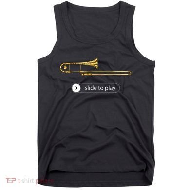 Slide To Play Funny Trombone Tank Top