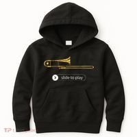 Slide To Play Funny Trombone Kids Hoodie thumb 0