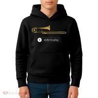 Slide To Play Funny Trombone Kids Hoodie thumb 4