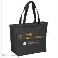 Slide To Play Funny Trombone Tote Bag thumb 2