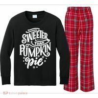 Sweeter Than Pumpkin Pie Kids Long Sleeve Plaid Pajama Set thumb 0