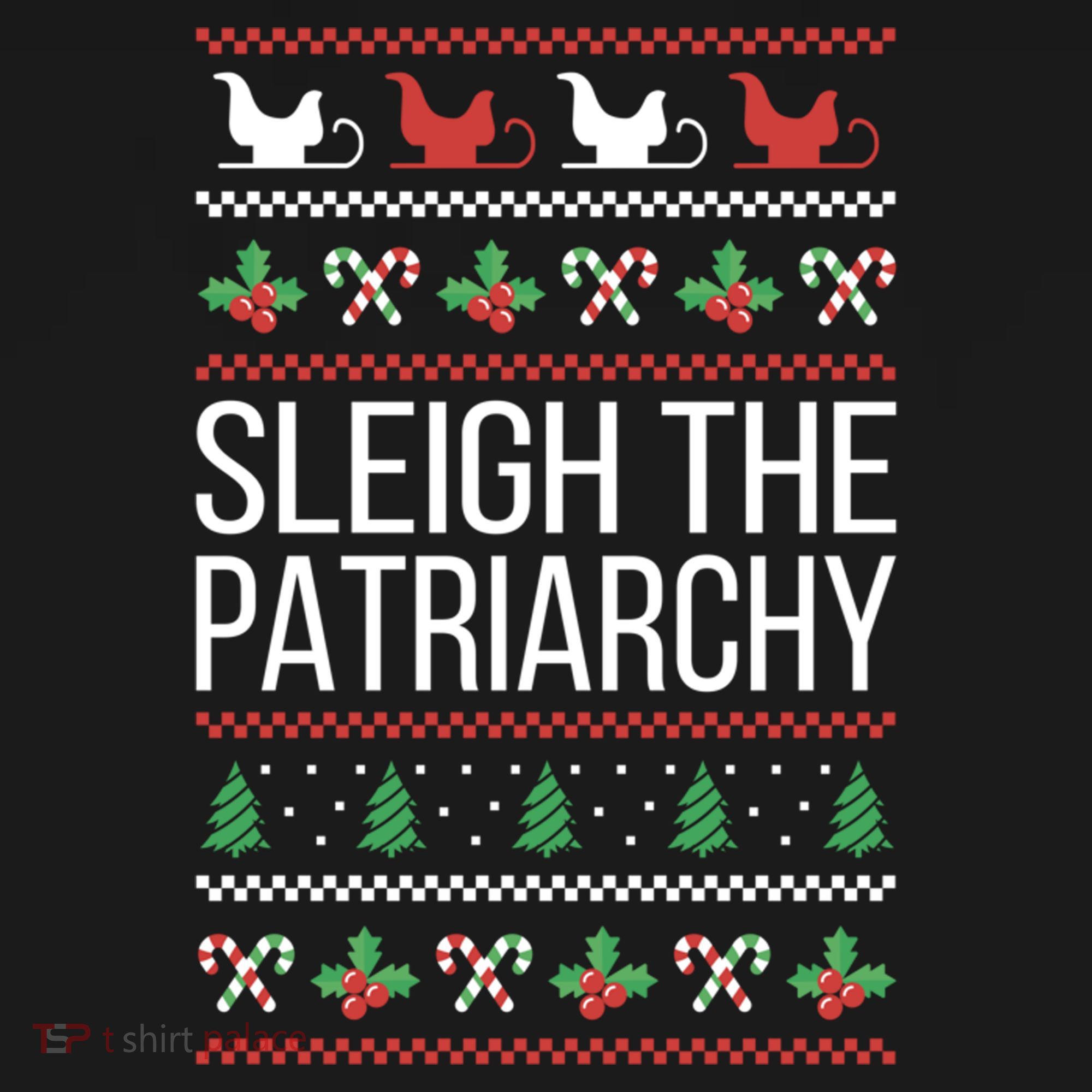 Sleigh The Patriarchy Feminist Christmas Lover Cute Gift Women's Hoodie