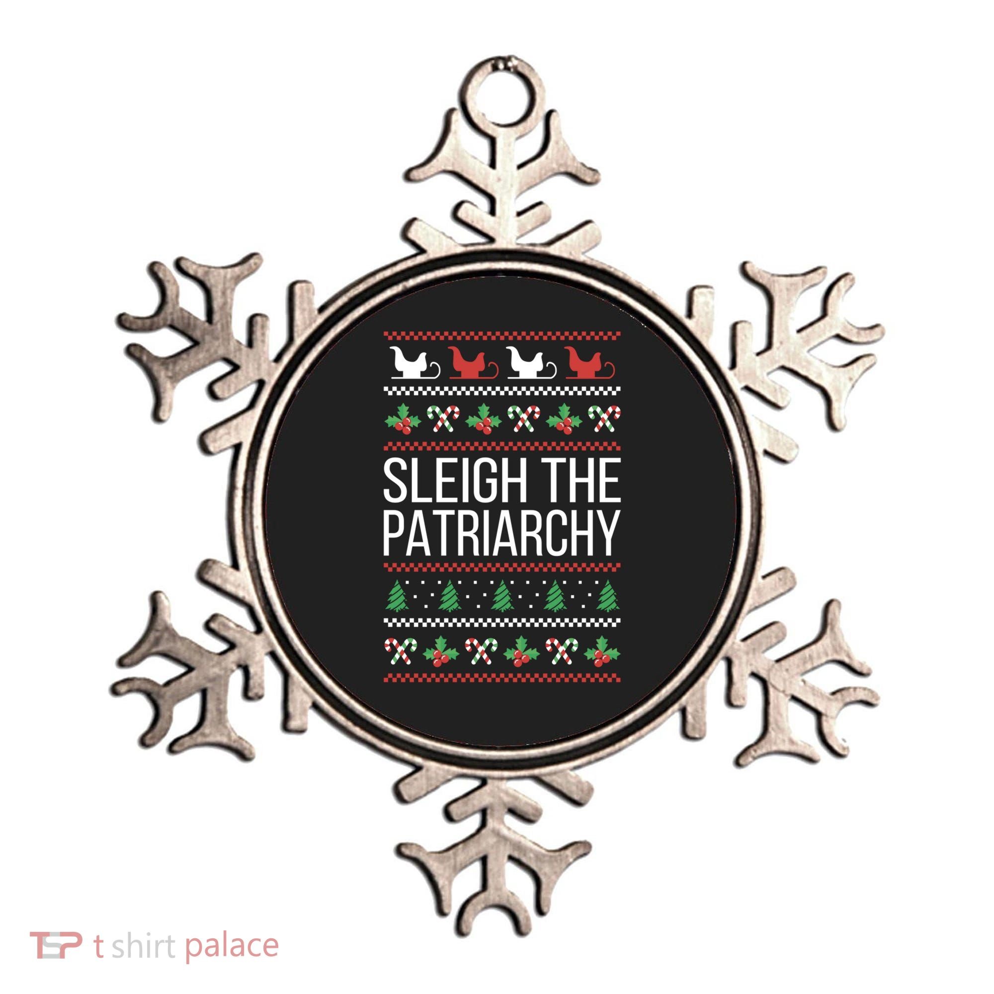 Sleigh The Patriarchy Feminist Christmas Lover Cute Gift Ornament