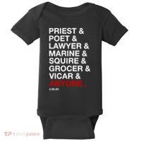 Sweeney Todd Priest Poet Lawyer Marine Squire Grocer Vicar Anyone Baby Bodysuit thumb 0