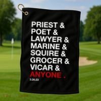 Sweeney Todd Priest Poet Lawyer Marine Squire Grocer Vicar Anyone Golf Towel thumb 1