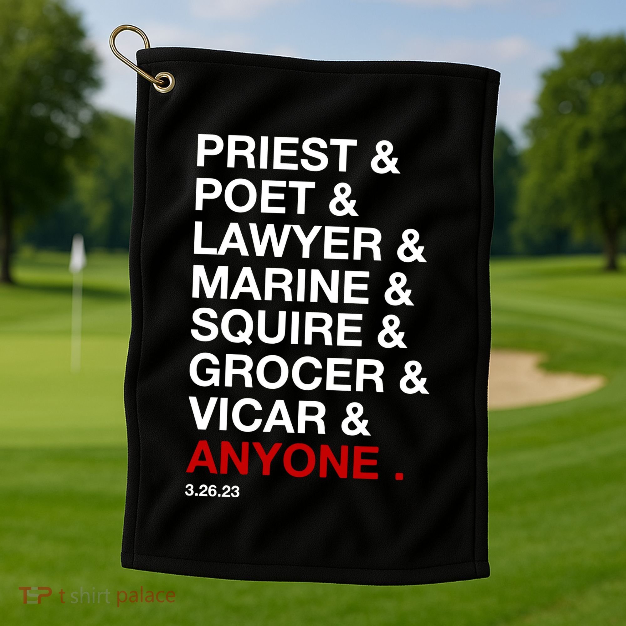 Sweeney Todd Priest Poet Lawyer Marine Squire Grocer Vicar Anyone Golf Towel