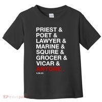Sweeney Todd Priest Poet Lawyer Marine Squire Grocer Vicar Anyone Toddler T-Shirt thumb 0