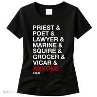 Sweeney Todd Priest Poet Lawyer Marine Squire Grocer Vicar Anyone Women's T-Shirt thumb 0
