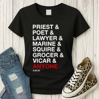 Sweeney Todd Priest Poet Lawyer Marine Squire Grocer Vicar Anyone Women's T-Shirt thumb 3