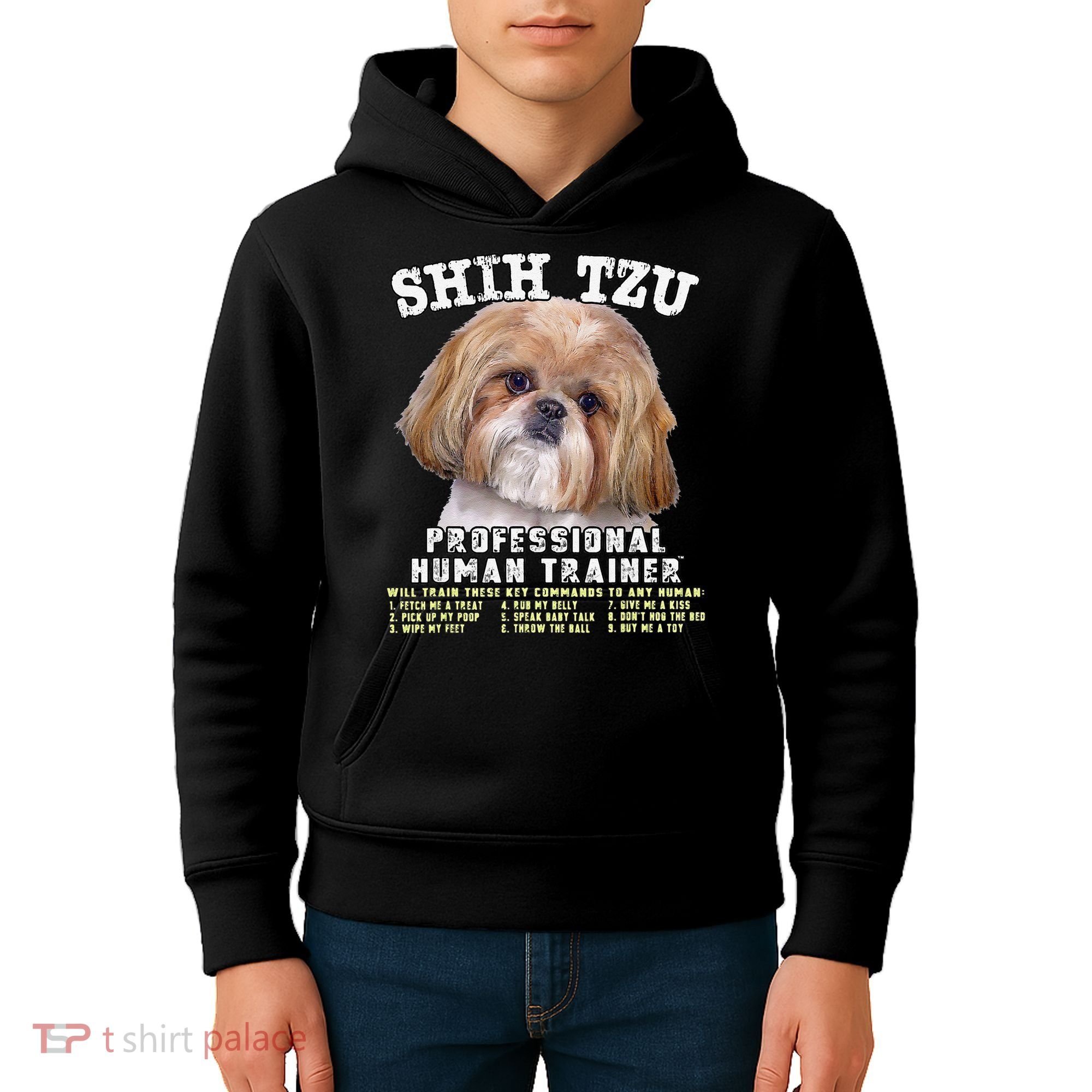 Shih Tzu Professional Human Trainer Cute Dog Kids Hoodie
