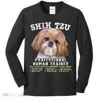 Shih Tzu Professional Human Trainer Cute Dog Kids Long Sleeve Shirt thumb 0