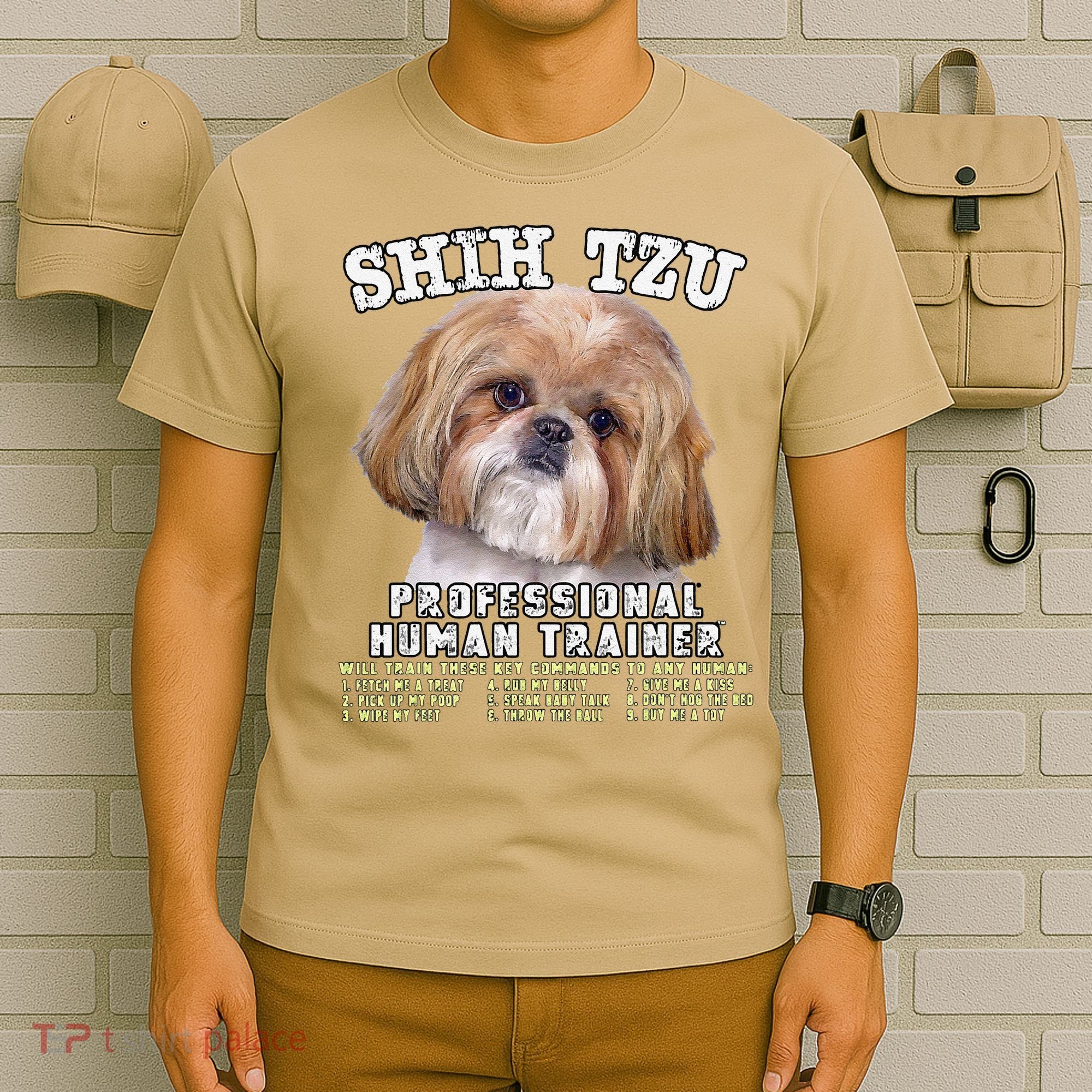 Shih Tzu Professional Human Trainer Cute Dog T-Shirt