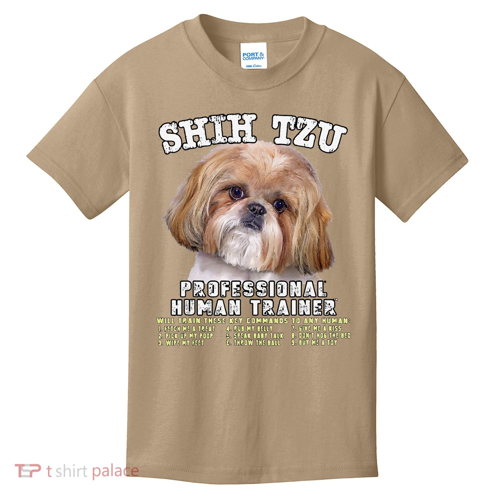 Shih Tzu Professional Human Trainer Cute Dog Kids T-Shirt