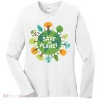 Save The Planet Earth Day Nature Women's Long Sleeve Shirt thumb 0
