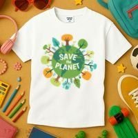 Save The Planet Earth Day Nature Kids T-Shirt thumb 3