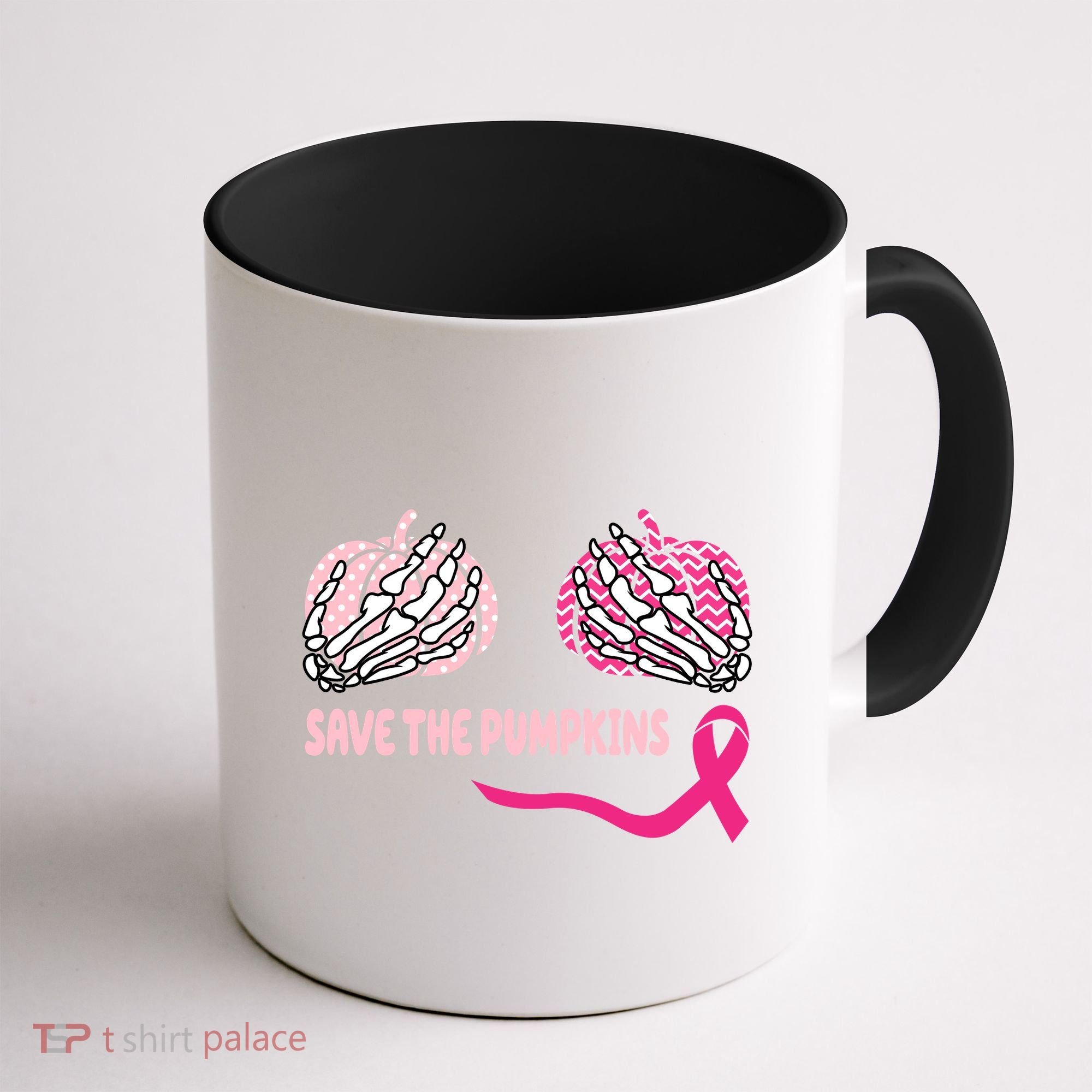 Save The Pumpkins Breast Cancer Awareness Ribbon Coffee Mug