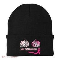Save The Pumpkins Breast Cancer Awareness Ribbon Beanie thumb 0