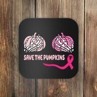 Save The Pumpkins Breast Cancer Awareness Ribbon Coaster thumb 0