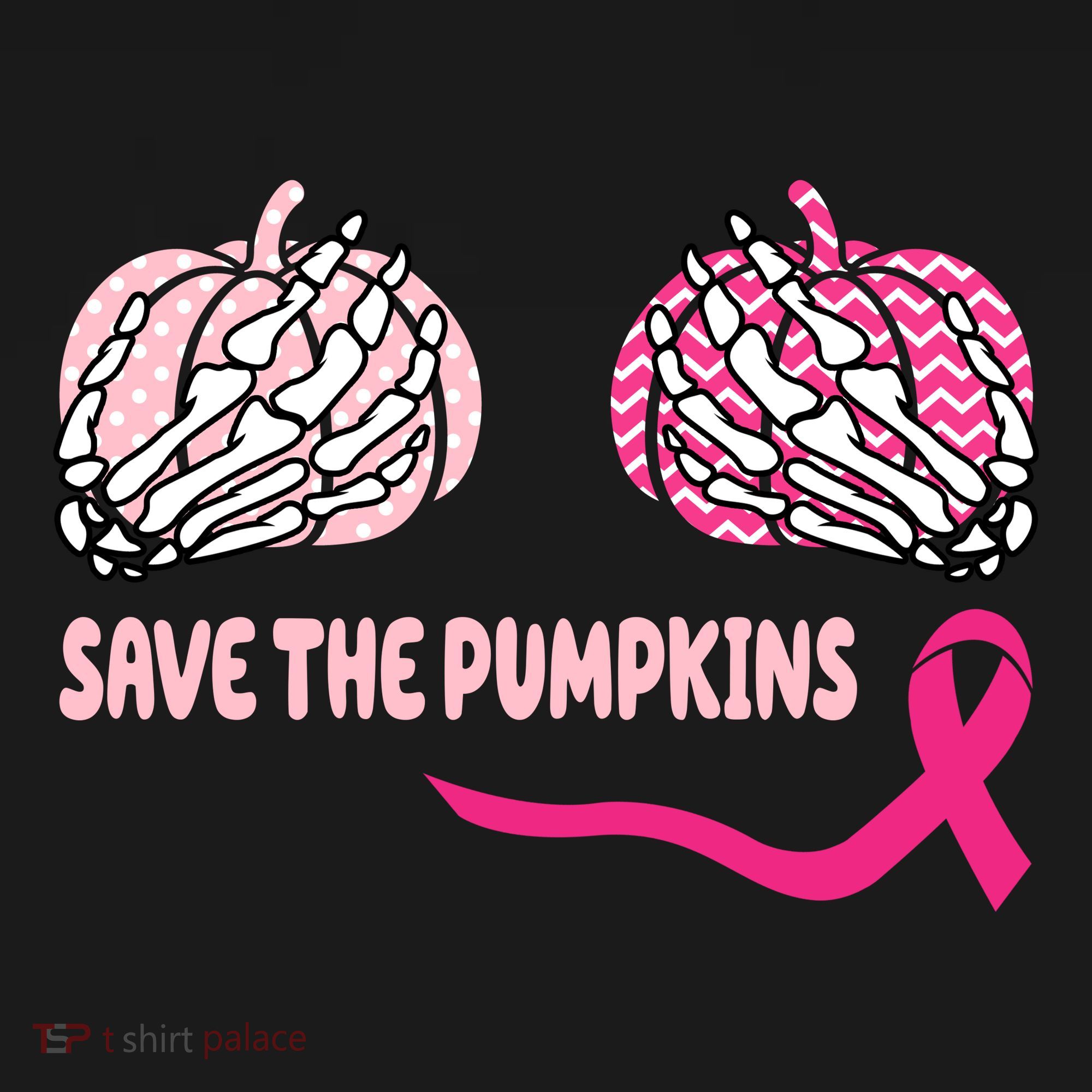 Save The Pumpkins Breast Cancer Awareness Ribbon Women's Hoodie