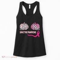 Save The Pumpkins Breast Cancer Awareness Ribbon Women's Tank Top thumb 0