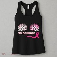 Save The Pumpkins Breast Cancer Awareness Ribbon Women's Tank Top thumb 3