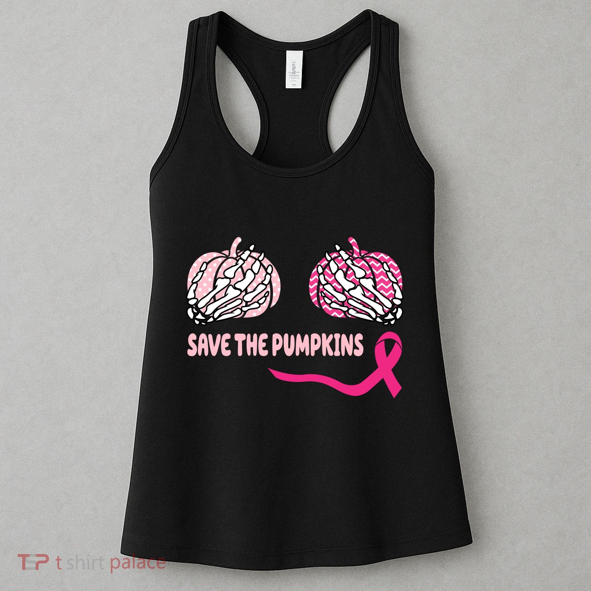Save The Pumpkins Breast Cancer Awareness Ribbon Women's Tank Top
