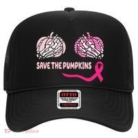 Save The Pumpkins Breast Cancer Awareness Ribbon Hat thumb 0